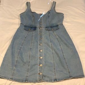 Forever 21 denim button up dress